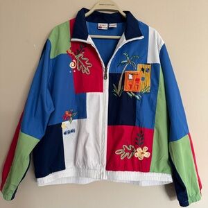 Koret Francisca Embroidered Women's Jacket Petite Size L Pockets Vintage Casual